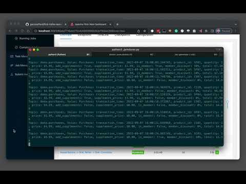 Consuming streaming data using Apache Flink (video only -  no audio)
