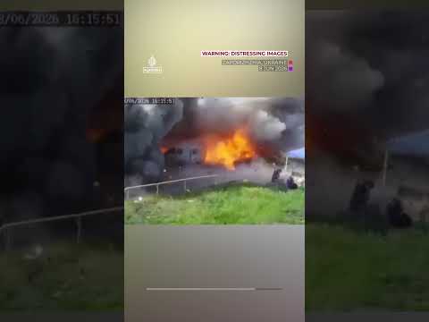 CCTV captures moment of deadly strike on Zaporizhzhia, Ukraine| AJ #shorts
