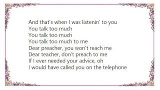 Cheap Trick - You Talk Too Much Lyrics