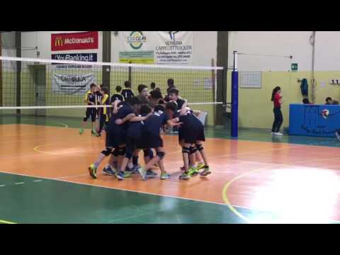 Ultimo punto e esultanza U13 M Energy Volley - Concentramento Regionale a Pontenure
