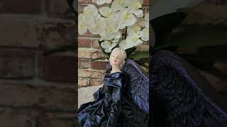 Klečící Andělka Aurora v chameleonové barvě cca 23 cm  - Powertex