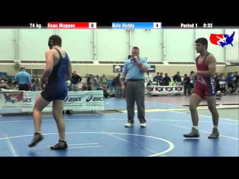 Sean Mappes vs. Kyle Roddy at 2013 ASICS University Nationals - FS