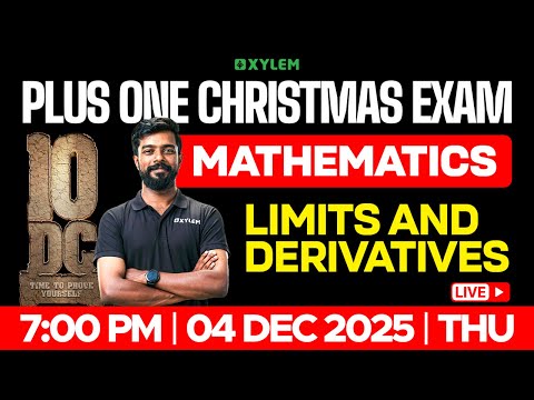 Plus One Christmas Exam Maths | Limits And Derivatives | Xylem Plus One