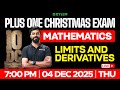 Plus One Christmas Exam Maths Limits And Derivatives Xylem Plus One