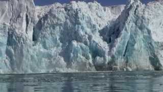 Glacier calving in Lilliehookbreen, Svalbard Norway