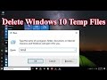 Delete Temp Files In Windows 10 Using Run