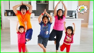 Kids Exercise Body Parts song Dance Challenge with Ryan&#39;s World