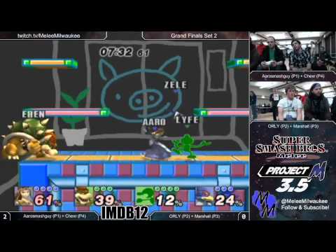 IMDB12 - Aarosmashguy (P1) + Chexr (P4) vs ORLY (P2) + Marshall (P3) - PM 2v2 Grand Finals Set 2