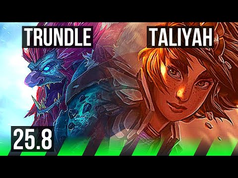 TRUNDLE vs TALIYAH (JGL) | Godlike, Rank 12 Trundle | EUNE Master | 25.8