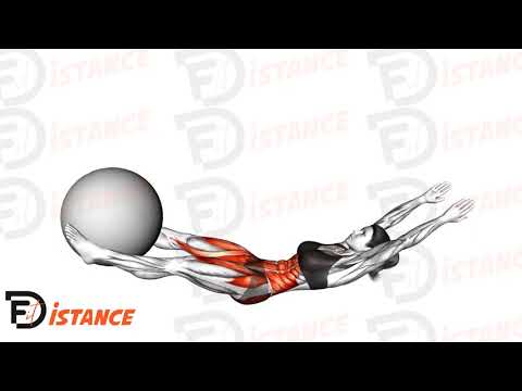 Exercice V-Up avec ballon (Swiss Ball)