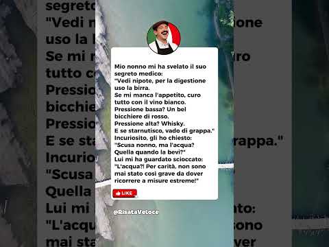😂 IL SEGRETO DELLA SALUTE? #barzellette #divertente #umorismo #risate #scherzo #comicità #ridere