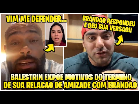 BALESTRIN RESPONDS TO KAREN ABOUT TR3T4 WITH BRANDAO! RAFAEL BRANDAO COMES TO THE DEFENSE AND EXP...