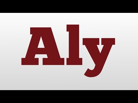 Aly meaning and pronunciation