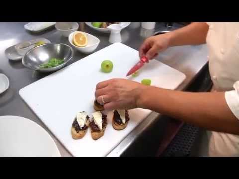 Fig crostini with Point Reyes blue cheese