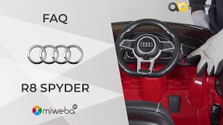 Audi R8 Spyder KINDER ELEKTROAUTO - Features, FAQ, Tipps - Alle Fragen beantwortet ‼️ | Miweba