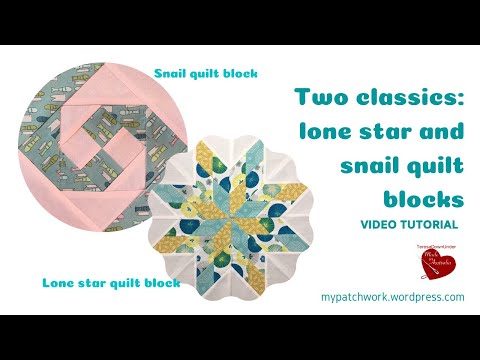 Two classics: Lone star and snail quilt blocks