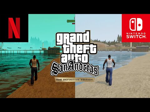 GTA San Andreas Definitive Edition Mobile vs Switch comparison