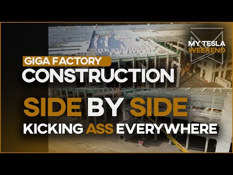 All GigaFactory progress before/after week of March 1st