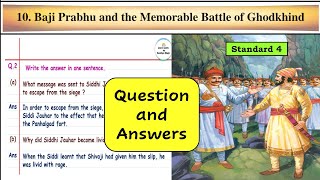 Baji Prabhu and the Memorable Battle of Ghodkhind | Question Answers | std 4 | lesson no.10