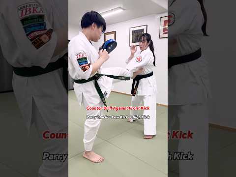【前蹴りに対してのカウンタードリル】 #大谷道場 #空手 #karate #martialarts #shorts #shortvideo
