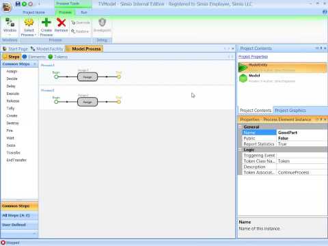 Simio Simulation Software: Using add-on processes to add custom logic