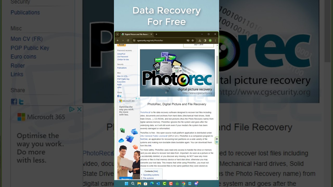 Recover Your Lost Data For FREE