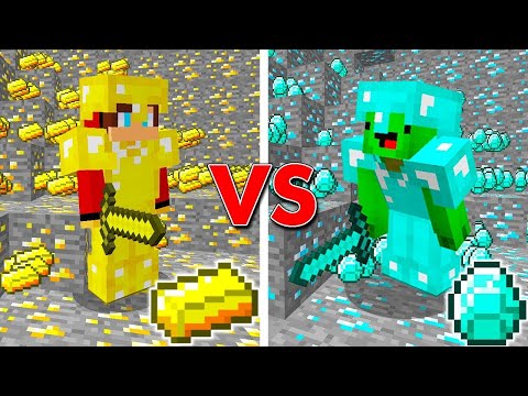 Maizen - Gold vs Diamond! Which is Stronger in Minecraft?