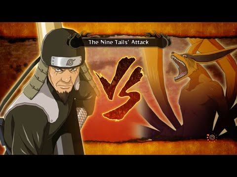 saratubi vs kurama , kurama attacks leaf village ( konoha) , nine tails attack / NARUTO STORM 3