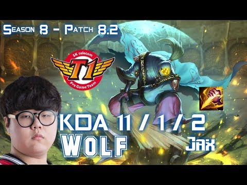 SKT T1 Wolf JAX vs KHA'ZIX Jungle - Patch 8.2 KR Ranked