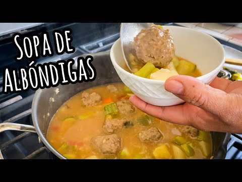 DELICIOSA🤩 Sopa de ALBONDIGAS con verduras