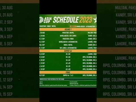 PCB announced Asia Cup 2023 schedule | PAK can play 2 matches at home | 4 venues for Asia Cup😎#asia