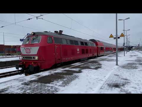 BR 218 406-7 mit dem Re2 unterwegs im Hofer Land