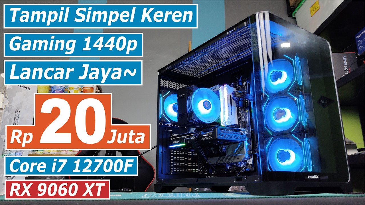 PC Gaming 2K Rata Kanan Libas Semua Game with Core i7 12700F + RX 9060 XT