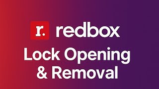 Redbox Kiosk lock opening and removal 