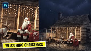Welcoming Christmas | Photoshop Christmas Manipulation Tutorial