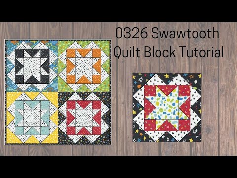 0326 Sawtooth Quilt Block Tutorial | Block of the Day 2023 | Rotary Cutting | AccuQuilt
