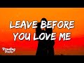 Marshmello x Jonas Brothers - Leave Before You Love Me (Lyrics)