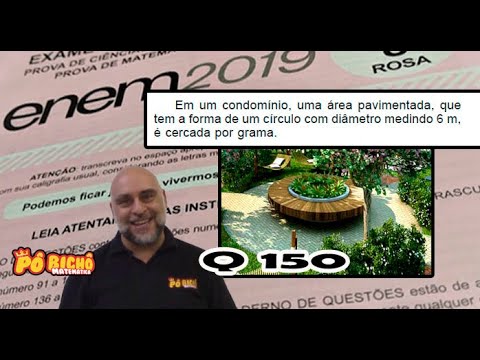 ENEM 2019 Q 150 ✅ MATEMÁTICA 👉ÁREA COROA CIRCULAR