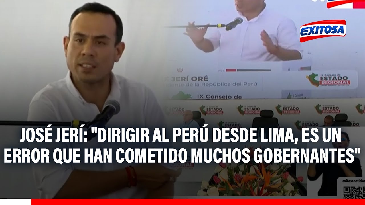 🔴🔵 José Jerí: "Dirigir al Perú desde Lima, es un error que han cometido muchos gobernantes"