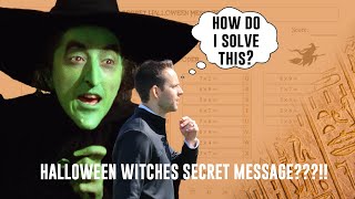 Math-Drills: Halloween Witches Secret Message