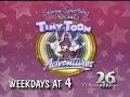 1991 Fox Kids Tiny Toon Adventures Trivia Contest Weekdays 30sec Promo