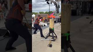 Ben Cumberland’s Axe Attack ⚡️ #lumberjack #extremesports #woodchopping #sports #axe #logging