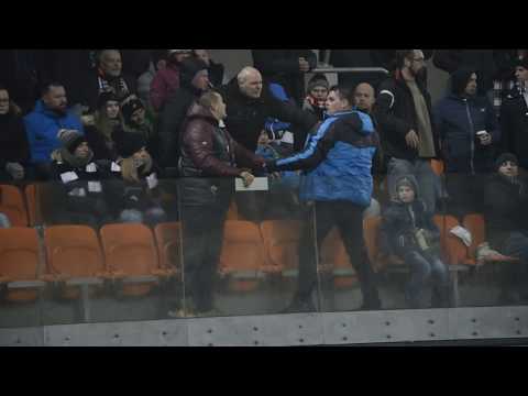 Sandecja Nowy Sącz - Legia Warszawa (02.12.2017) bójka kibiców