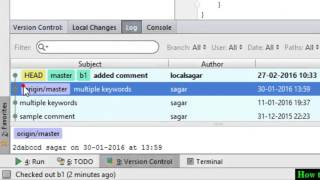 How to view commit log history in git in Intellij IDEA