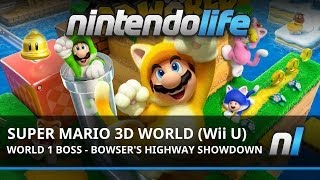 Super Mario 3D World (Wii U) World 1 Boss - Bowser's Highway Showdown
