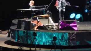 Ed Sheeran Featuring Elton John- Don&#39;t go breaking my heart and Afire Love at Wembley 10.07.15