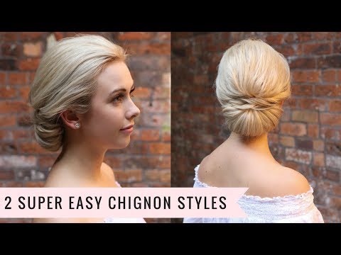 2 Super Easy Chignon Styles by SweetHearts Hair
