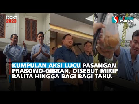 Kumpulan Aksi Lucu Pasangan Prabowo-Gibran, disebut Mirip Balita hingga bagi bagi tahu