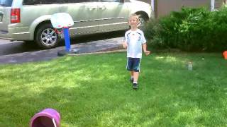 preview picture of video 'Soccer Tricks by Four Year Old Aidan!'