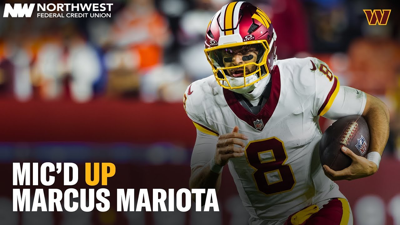 Marcus Mariota Mic'd Up for SNF vs. the Denver Broncos | Washington Commanders | NFL